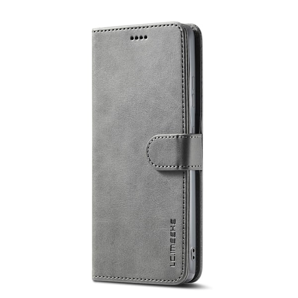Samsung Galaxy S21 Ultra - LC.IMEEKE Läder Fodral - Grå Grey Grå