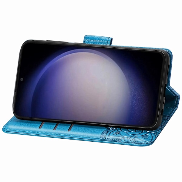Samsung Galaxy S23 FE Fodral Fjäril Tryck Blå