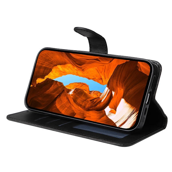 Xiaomi Redmi Note 14 4G Fodral Läder Folio Svart