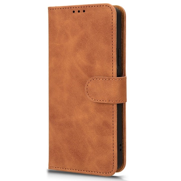 Sony Xperia 10 VI Fodral Skin Touch Läder Fodral Brun