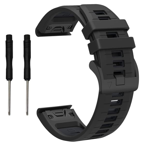 Garmin Fenix 22 mm Armband Quick Release Silikon Svart