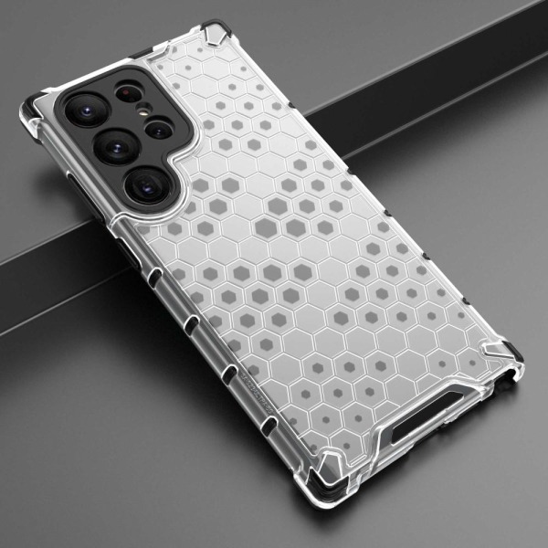 Samsung Galaxy S23 Ultra Skal Shockproof Honeycomb Grå