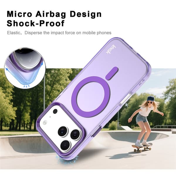 IMAK iPhone 17 Pro Max Skal MagSafe Anti Drop Lila