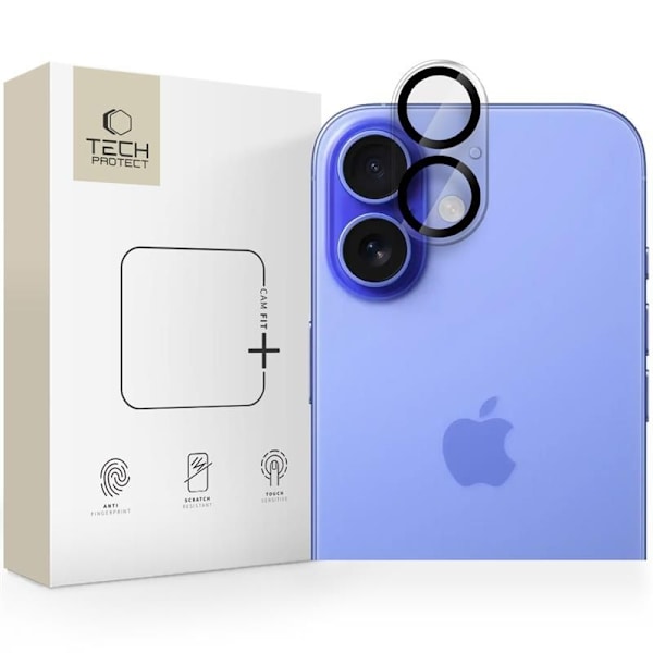 Tech-Protect iPhone 16 / 16 Plus Linsskydd CamFit+ Transparent