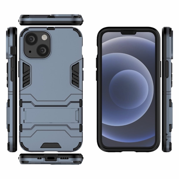 iPhone 13 Mini - Hybrid Armor Skal Med Kickstand - Navy Blue