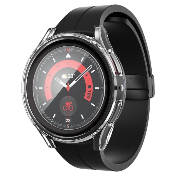 Spigen Galaxy Watch 5 Pro 45mm Skal Thin Fit / Härdat Glas Trans