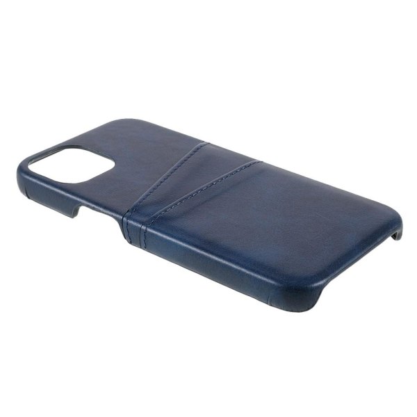 iPhone 13 - Mobilskal Läder Med Kortfack - Blå