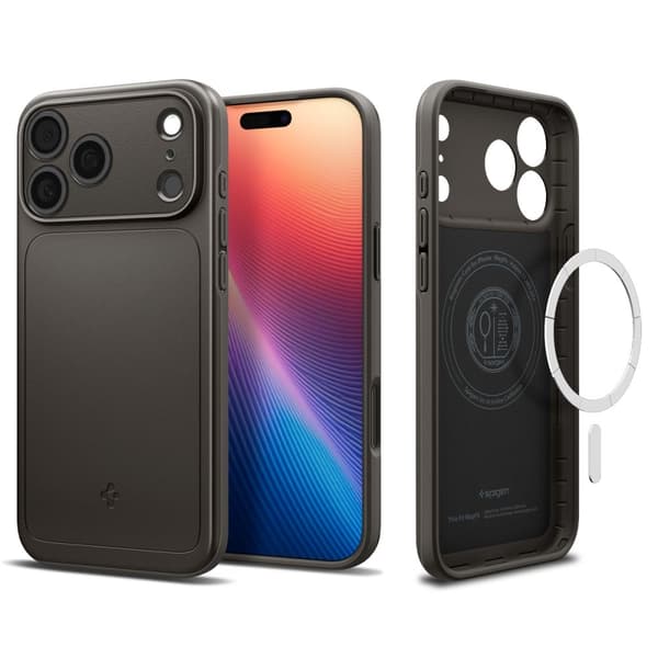 Spigen iPhone 17 Pro Skal MagSafe Thin Fit Gunmetal