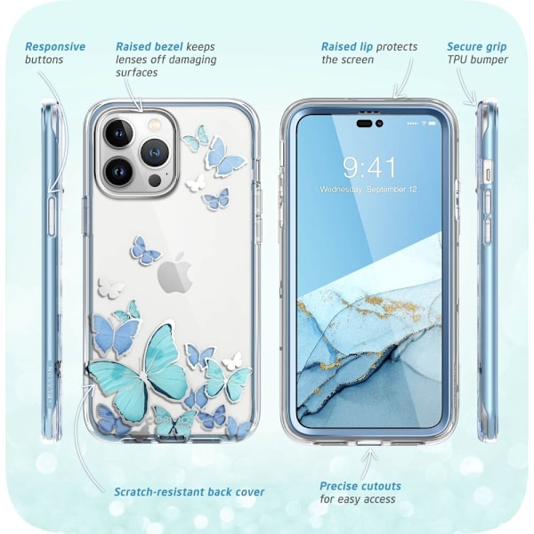 Supcase iPhone 14 Pro Max Skal Cosmo Blue Fly