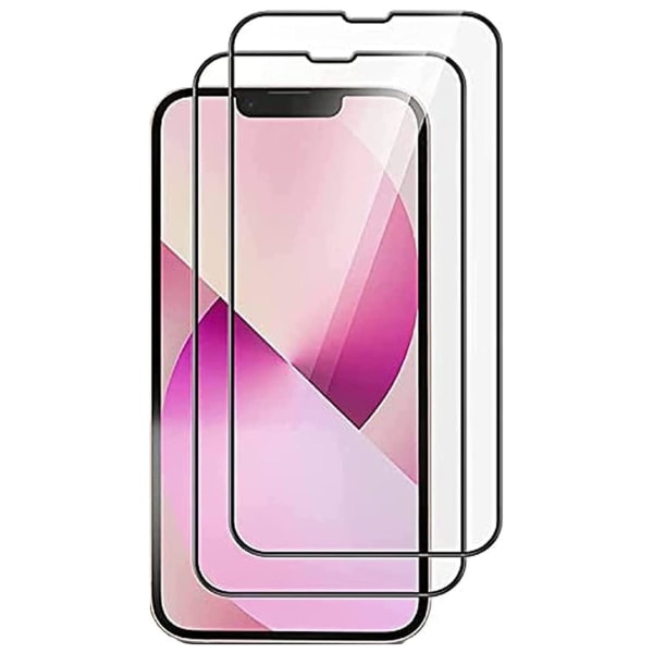 iPhone 13 Pro Max - 2-Pack Heltäckande Skärmskydd i Härdat Glas