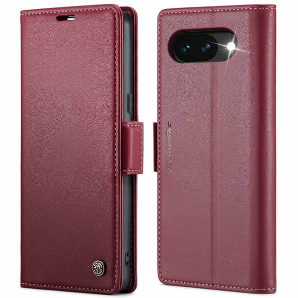 CASEME Google Pixel 10a Fodral RFID Läder Röd