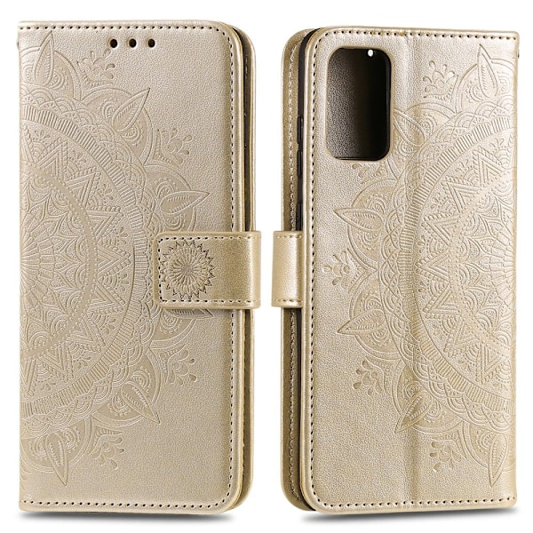 Huawei Y5p - Mandala Plånboksfodral - Guld Gold Guld