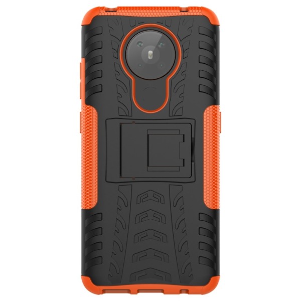 Nokia 5.3 - Ultimata Stöttåliga Skalet med Stöd - Orange Orange Orange