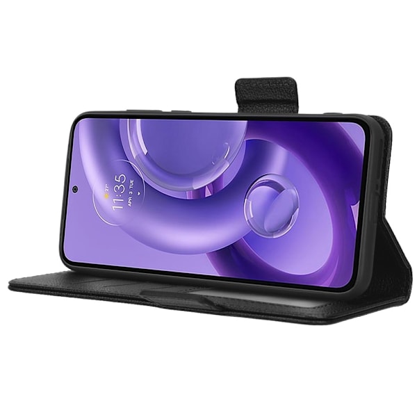 Motorola Edge 30 Neo Fodral Litchi Textur Svart