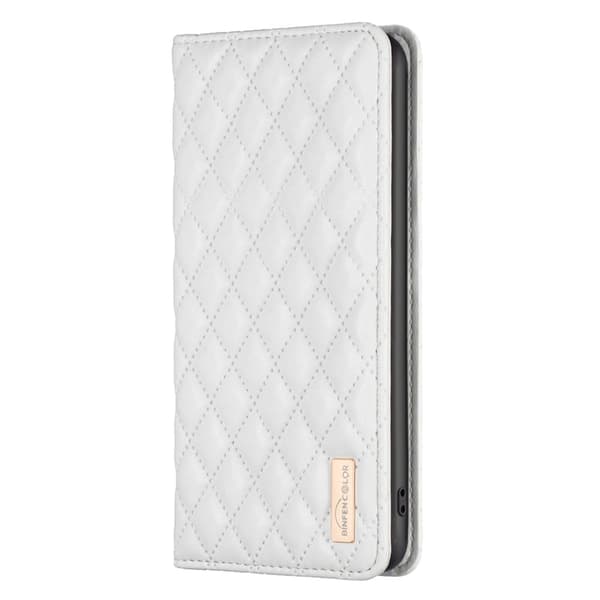 BINFEN iPhone 16 Pro Max Fodral Diamond Flip Vit