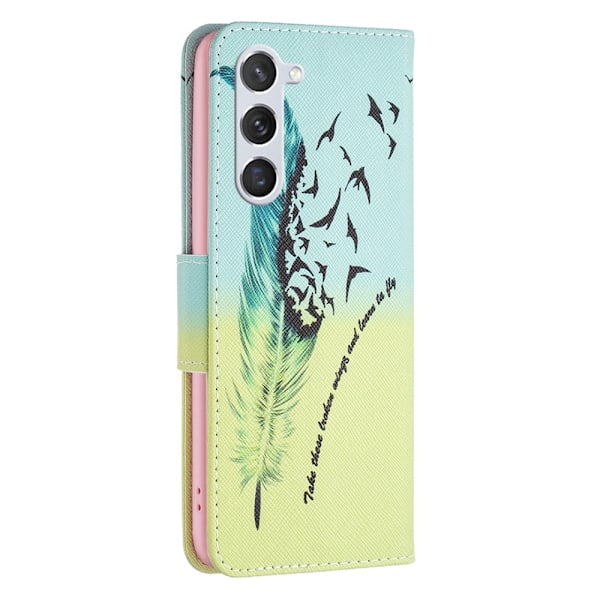 Samsung Galaxy S24 Fodral Med Tryck Fjäder/Fåglar