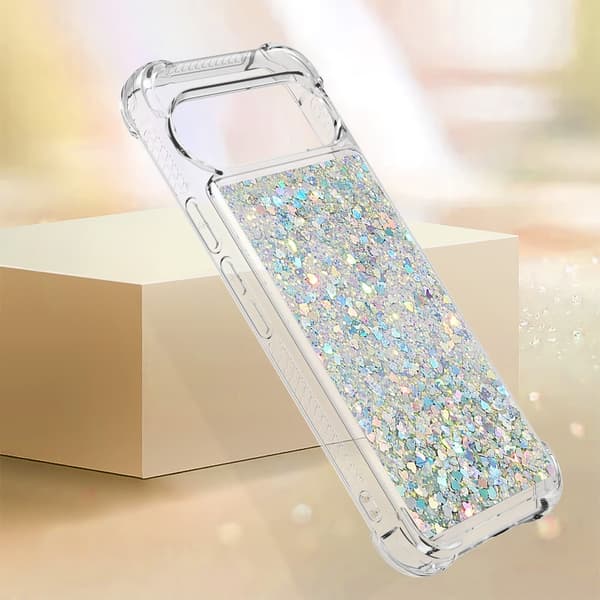 Google Pixel 10 / 10 Pro Skal Glitter Quicksand Silver