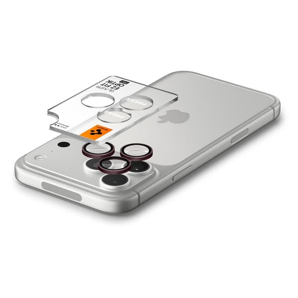 Spigen iPhone 18 Pro/18 Pro Max 2-PACK Linsskydd Optik Pro GLAS.tR 'Ez Fit'