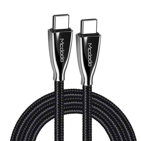 MCDODO Snabbladdning Flätad Nylon USB-C - USB-C 1.5 m - Svart Black Svart