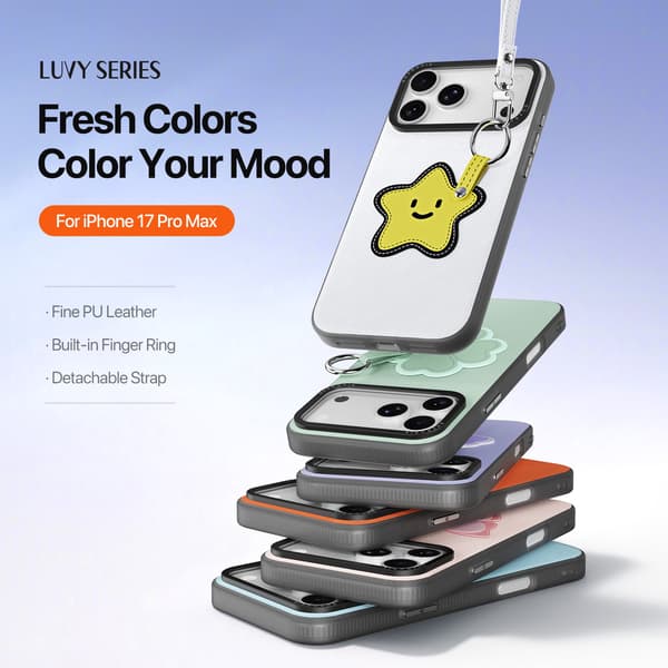 DUX DUCIS iPhone 18 Pro Max 17 Pro Max Skal PU-Läder Stjärna Vit