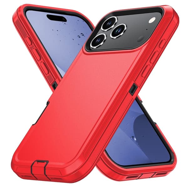iPhone 17 Pro Skal Extreme Shockproof Hybrid Röd