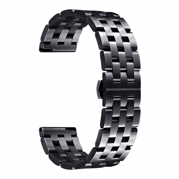 Lyxigt Metallarmband I Rostfritt Stål - Svart (22mm)
