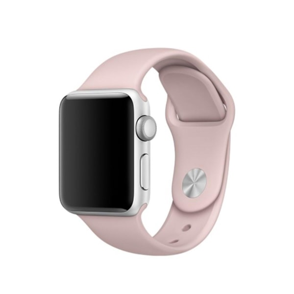 Silikon Armband Apple Watch 42/44/45 mm (S/M) - Ljus Rosa LightPink Ljus Rosa