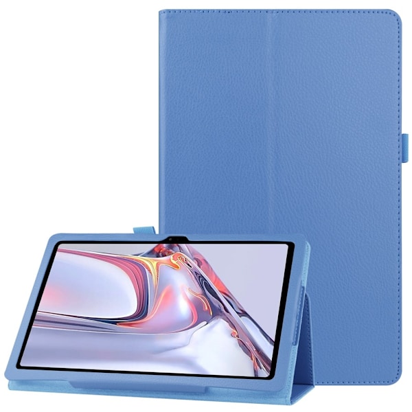Samsung Galaxy Tab A7 10.4 Fodral Litchi läder Blå Blue Blå