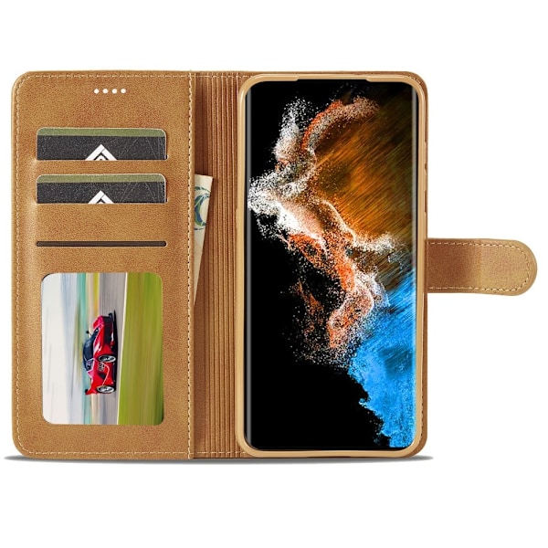 LC.IMEEKE Samsung Galaxy S24 Plus Fodral Läder Brun