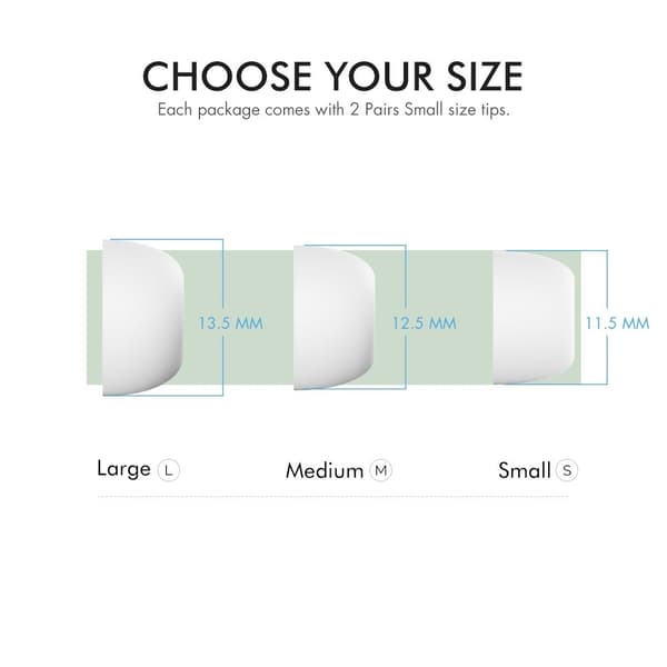 AHASTYLE AirPods Pro 2/AirPods Pro 3-PACK Öronpluggar Vit