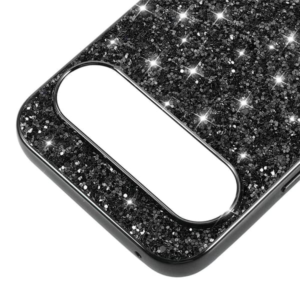 Google Pixel 10 / 10 Pro Skal Glitter Hybrid Svart
