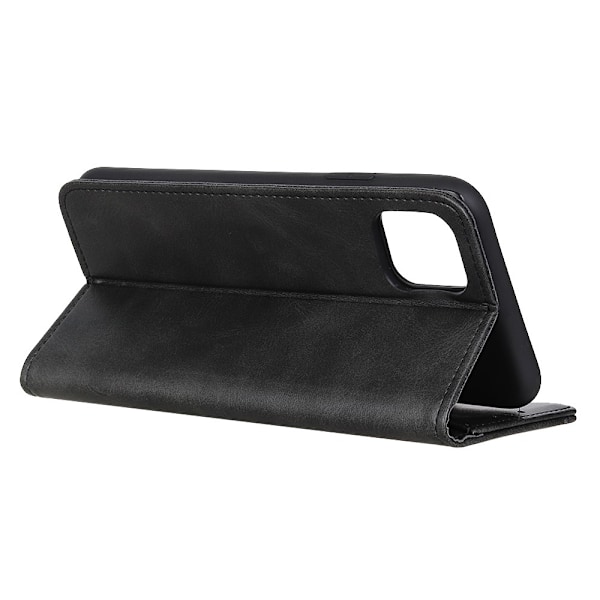 iPhone 12 Pro Max - Split Läder Flip Fodral - Svart Black Svart
