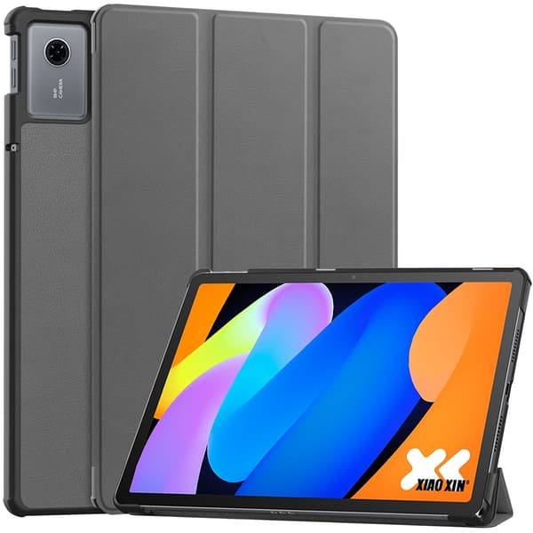 Lenovo Idea Tab Fodral Tri-Fold Läder Grå