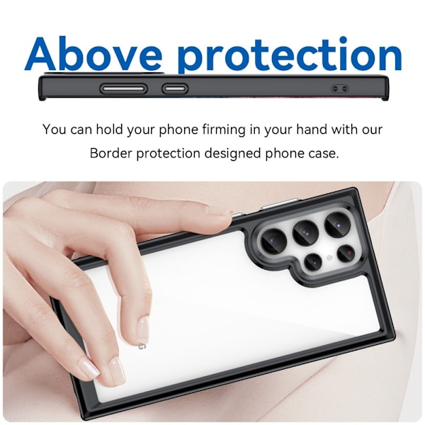 Samsung Galaxy S23 Ultra Skal Shockproof Akryl/TPU Svart