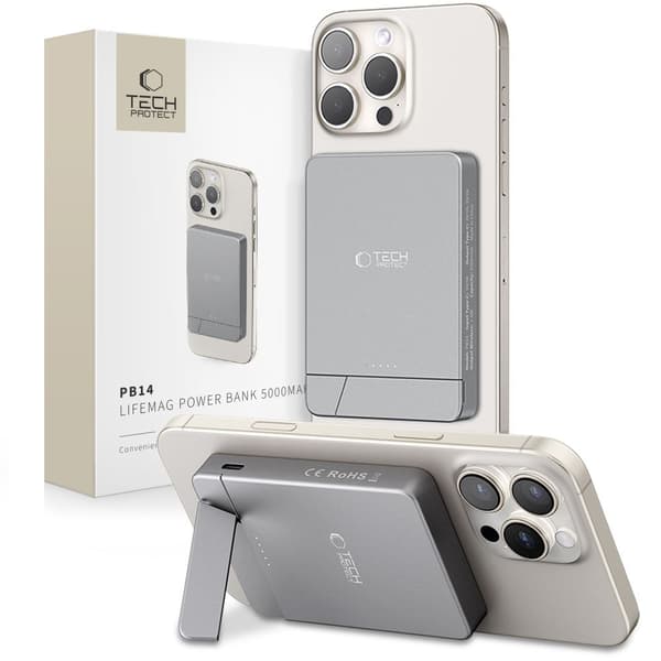 Tech-Protect 5000 mAh MagSafe Powerbank LifeMag Space Grey