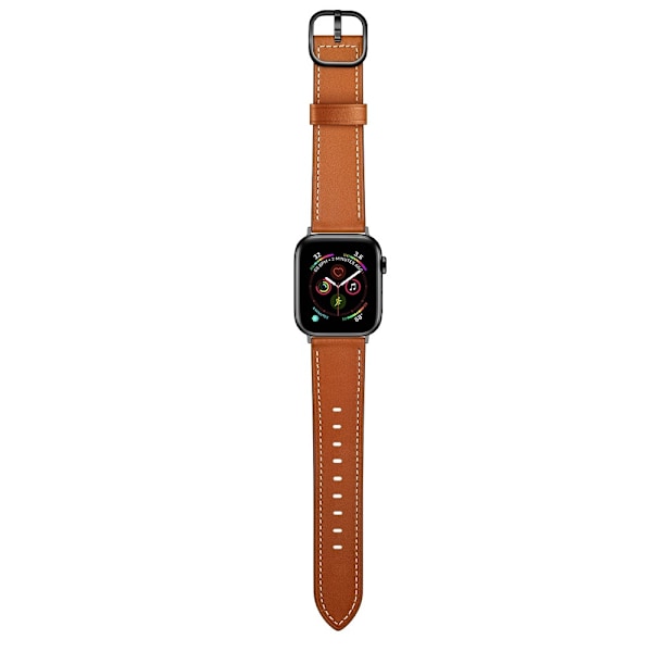 Äkta Läder Armband Apple Watch 41/40/38 mm - Brun Brown Brun