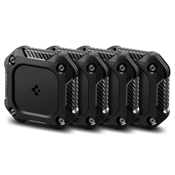 Spigen Apple AirTag 2 / 1 4-PACK Hållare Tough Armor Svart
