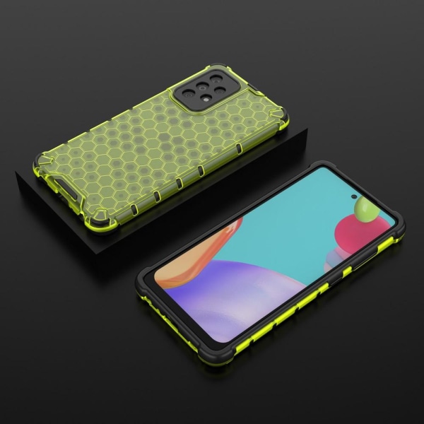 Samsung Galaxy A52 / A52s - Armor Honeycomb Textur Skal - Grön Green Grön