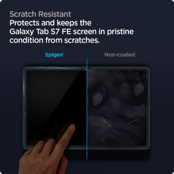 Spigen Samsung Galaxy Tab S7 FE "Ez Fit" Glas.tR Skärmskydd