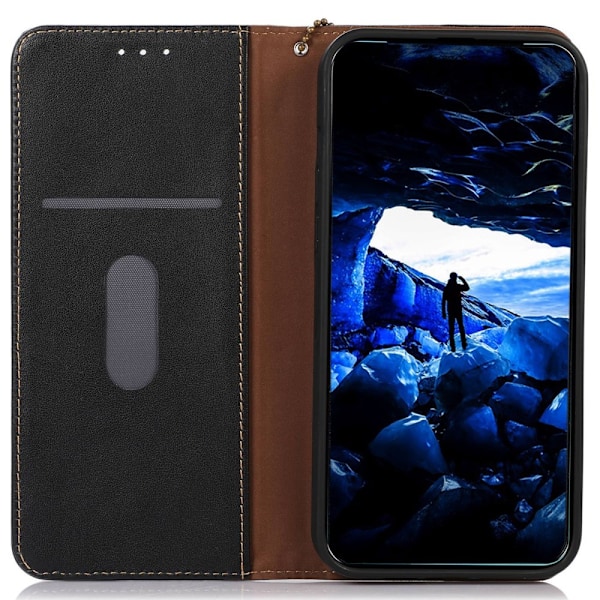 KHAZNEH Sony Xperia 5 V Fodral RFID Äkta Läder Svart