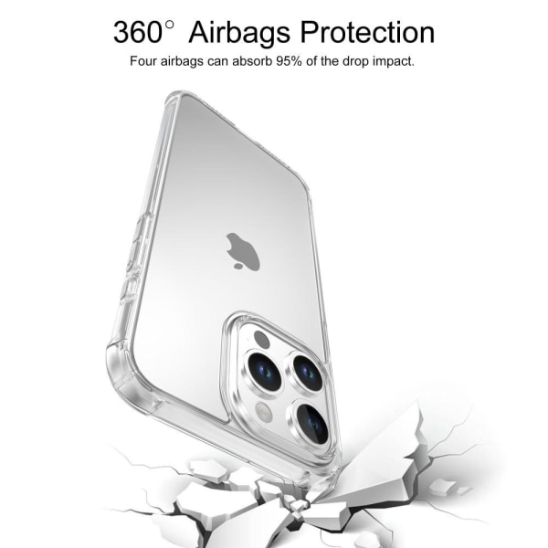 LEEU DESIGN iPhone 15 Pro Skal AirBag Hybrid Transparent