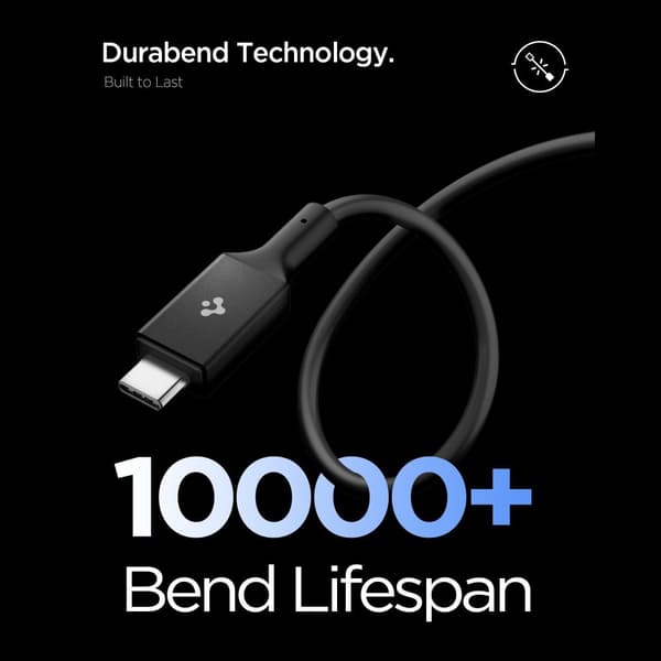 Spigen 1.2m 240W USB-C - USB-C Kabel Essential Svart