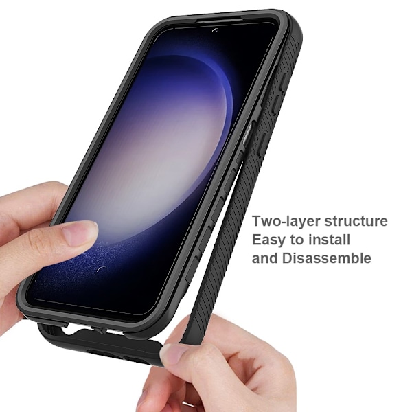 Samsung Galaxy S23 FE Skal Hybrid Med Frontram Svart