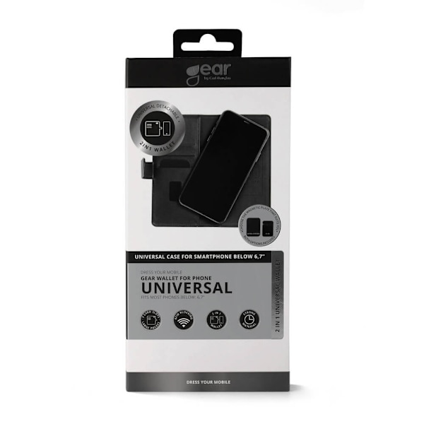 GEAR Universal Max 6.7" 2in1 Magnet Fodral / Skal Svart