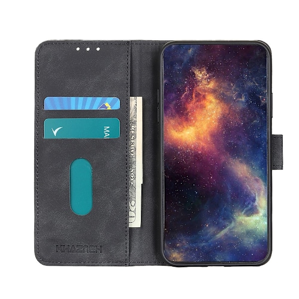 Huawei P Smart (2021) - KHAZNEH Retro Fodral - Svart Black Svart