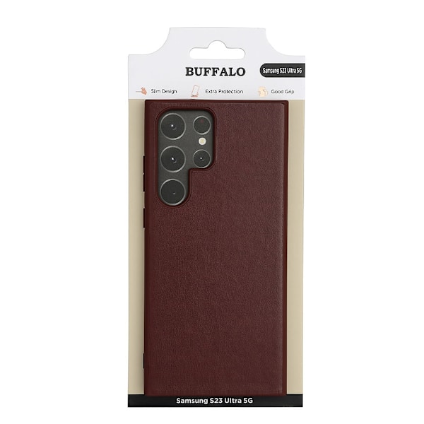 Buffalo Samsung Galaxy S23 Ultra Mobilskal Läder Brun