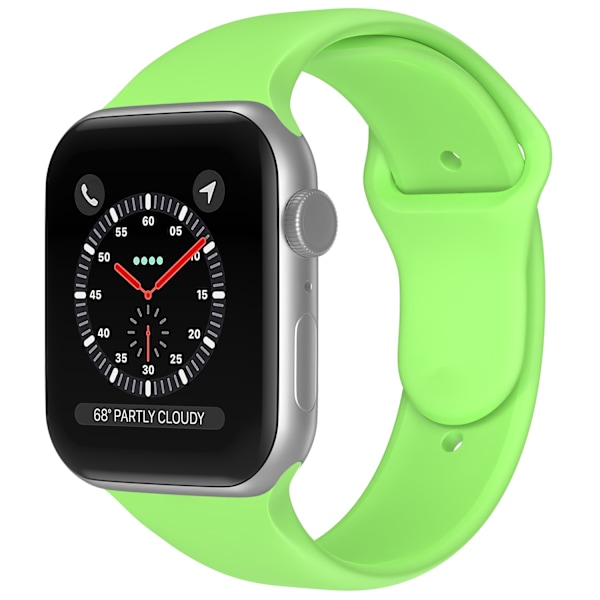 Apple Watch 42/44/45/49 mm Silikon Armband (M/L) Grön