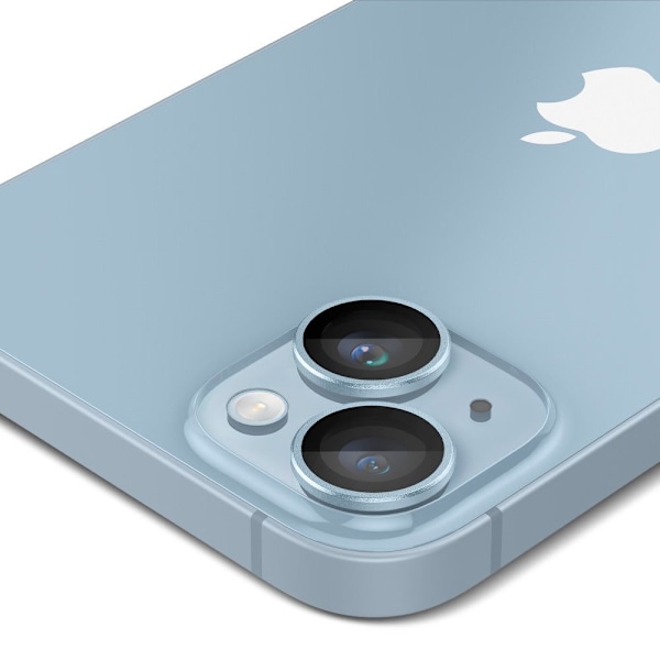 Spigen iPhone 15/15 Plus/14/14 Plus 2-PACK Optik.tR "Ez Fit" Linsskydd