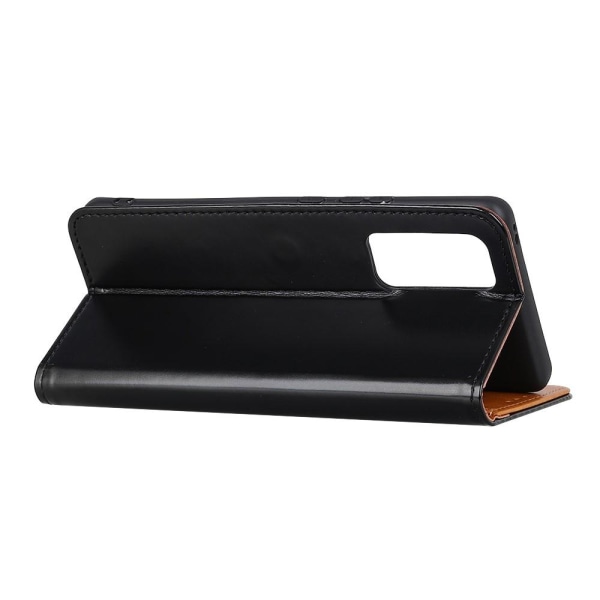 OnePlus 9 Pro - Tri-Color Läder Fodral - Svart Black Svart