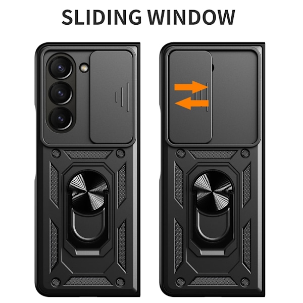 Galaxy Z Fold 6 Skal CamShield Hyrbid Ringskal Svart